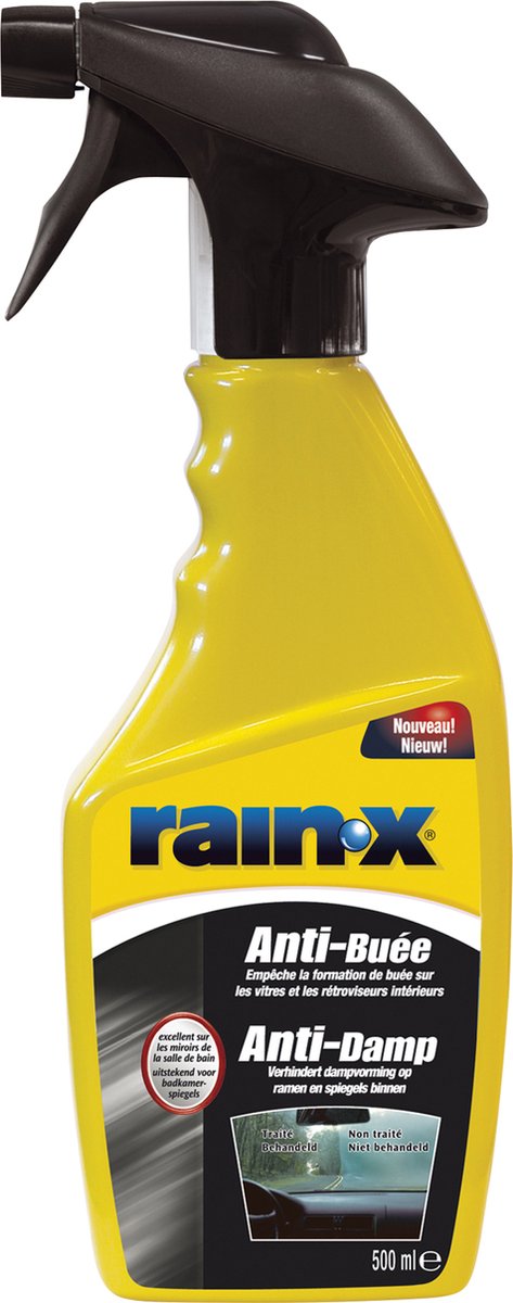 Rain-x Antibeschlag-Glas- und Fensterreiniger 500 ml – verhindert Kondensation – verbessert die Sichtsicherheit – geeignet für Autofensterspiegel