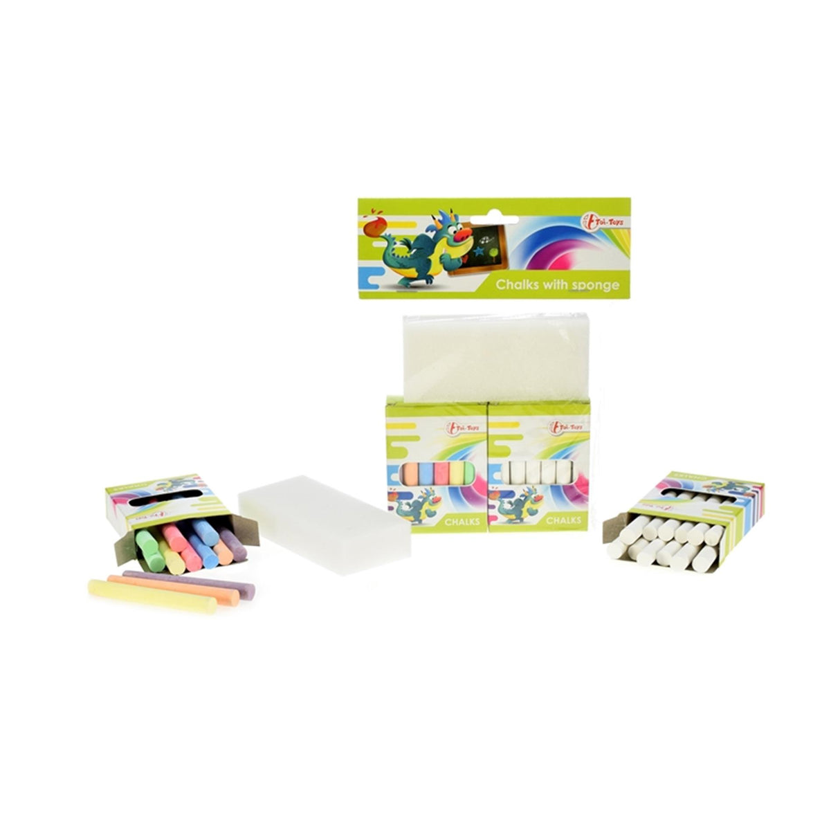 Toi-toys Toi Toys Tafelkreide-Set mit Schwamm
