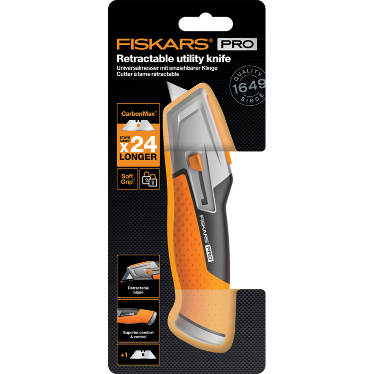Fiskars Carbonmax ausziehbares Messer
