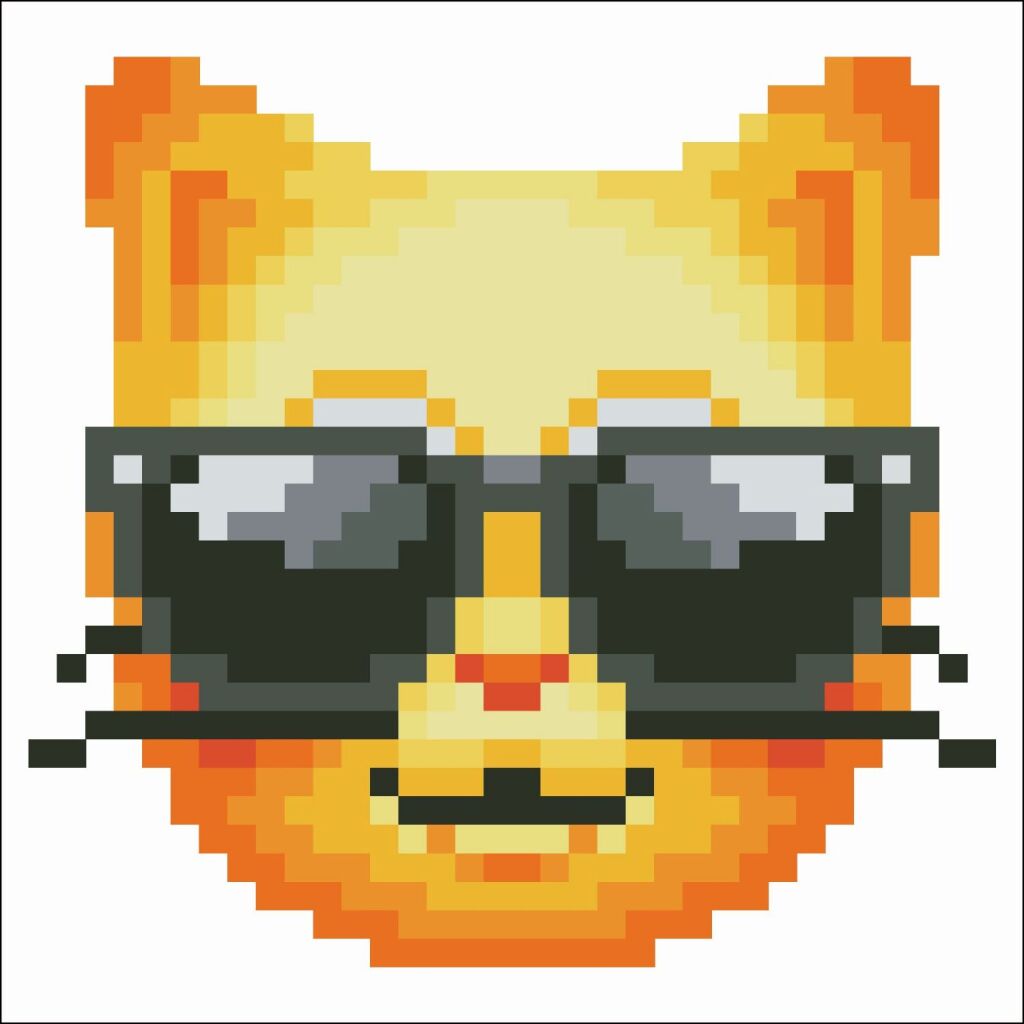 Diamond Dotz Diamond Painting Coole Katze 10x10 cm