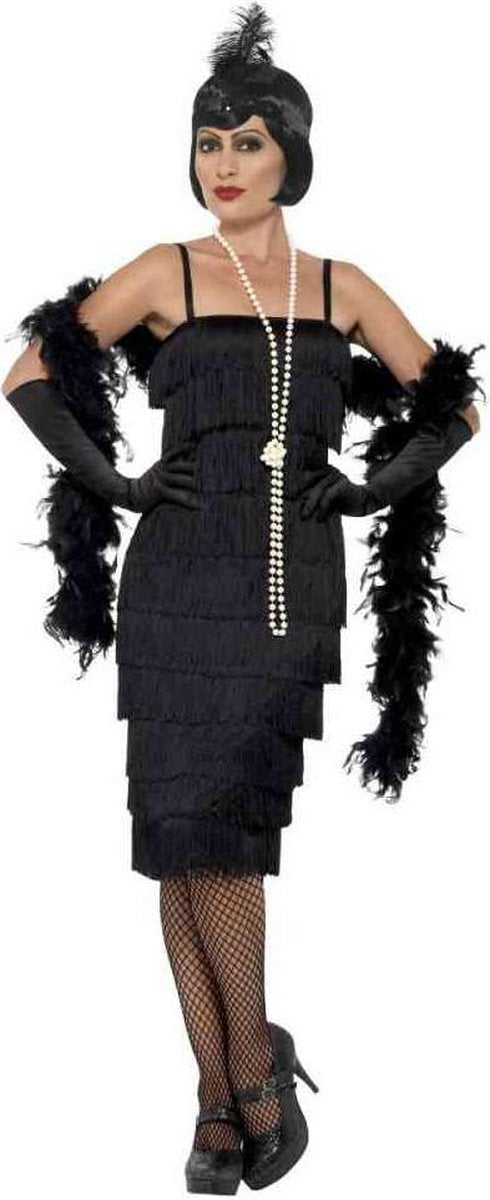 Smiffys – Flapper-Kostüm – L – Schwarz