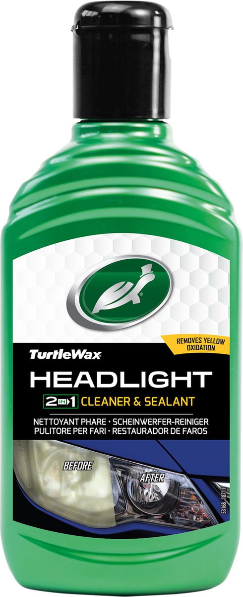Turtle Wax-Scheinwerferreiniger-Versiegelung – stellt stumpfe Scheinwerfer wieder her – verbessert die Lichtausbeute – schützt vor Vergilbung – 300 ml