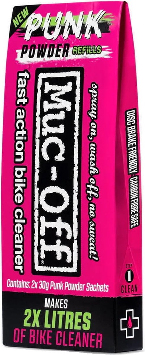 Muc-off Punk Powder Nachfüller Fahrrad-Motor-Reinigungsprodukt Politurkonzentrat – 2x 30 Gramm