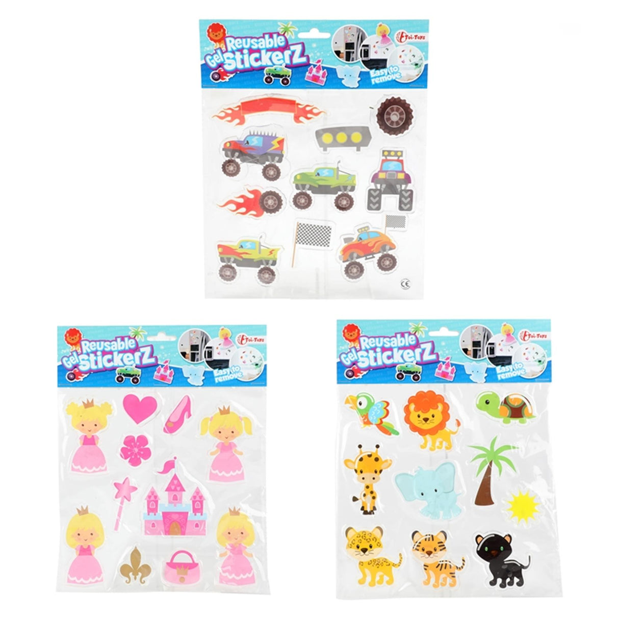 Toi-toys Toi Toys wiederverwendbare Gel-Fensteraufkleber