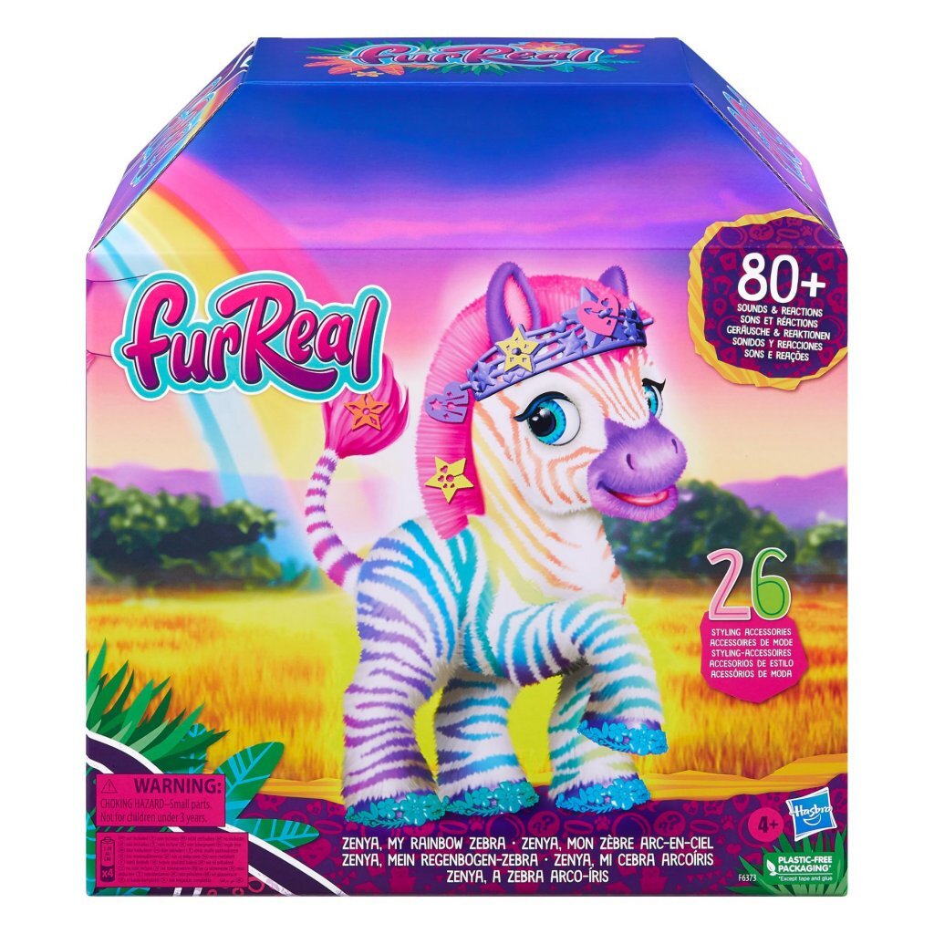 FurReal Friends FurReal Zenya My Rainbow Zebra + Sound und Zubehör