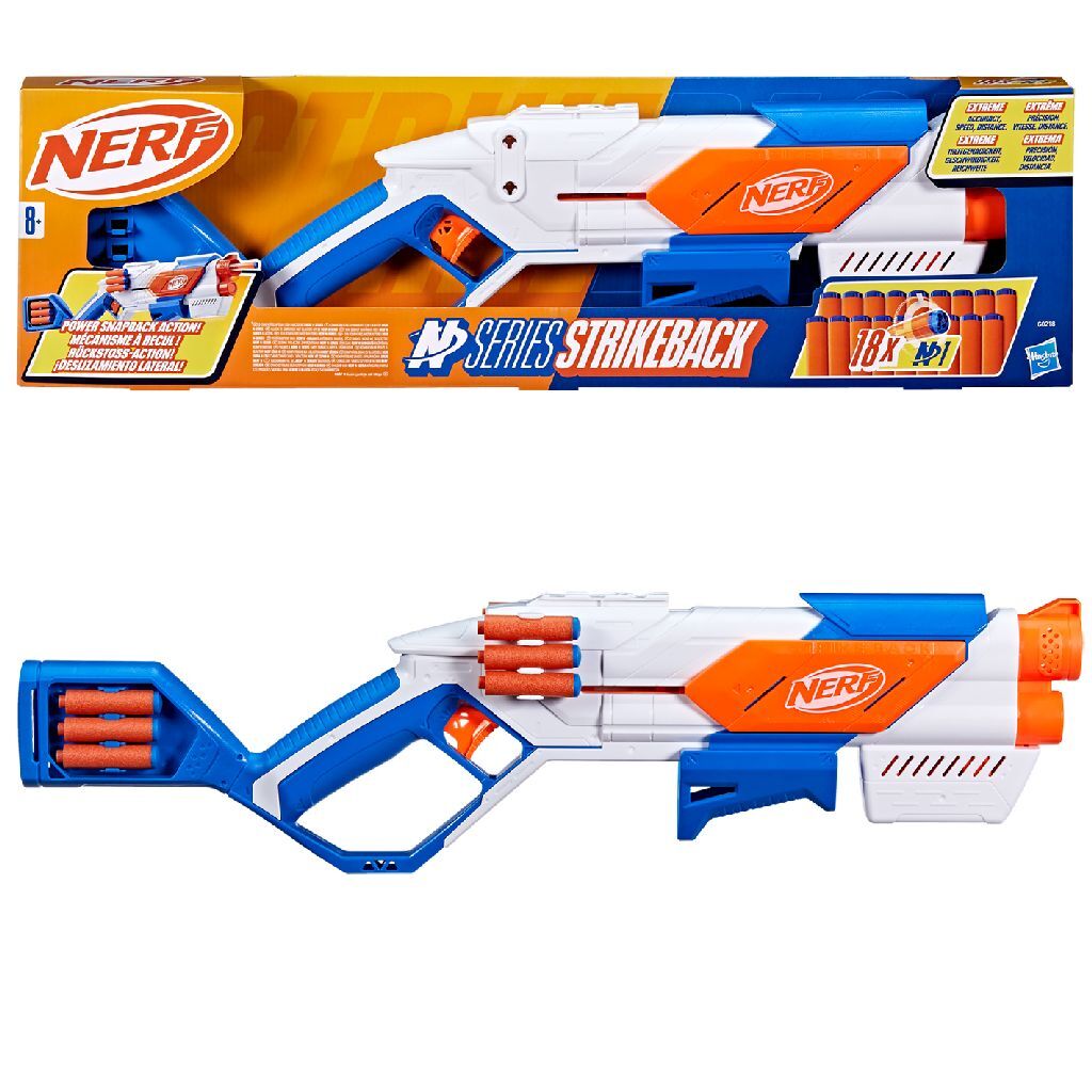 Strikeback-Blaster der Nerf N-Serie + 18 Darts