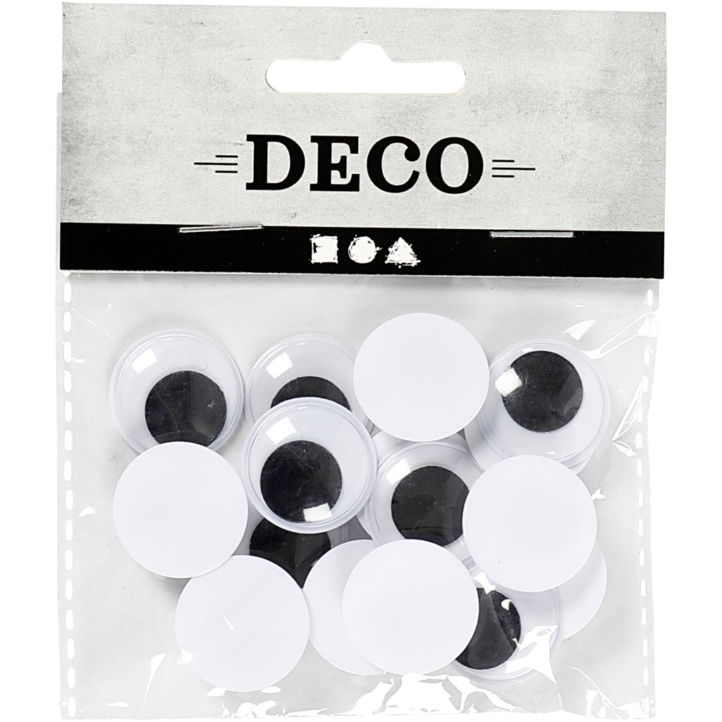 Creativ Company Kulleraugen, nicht selbstklebend, D 20 mm, 16 Stück, 1 Box