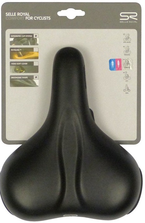 Selloyal Fahrrad Sattel Selle Royal Rio plus Stadt Unisex - Schwarz