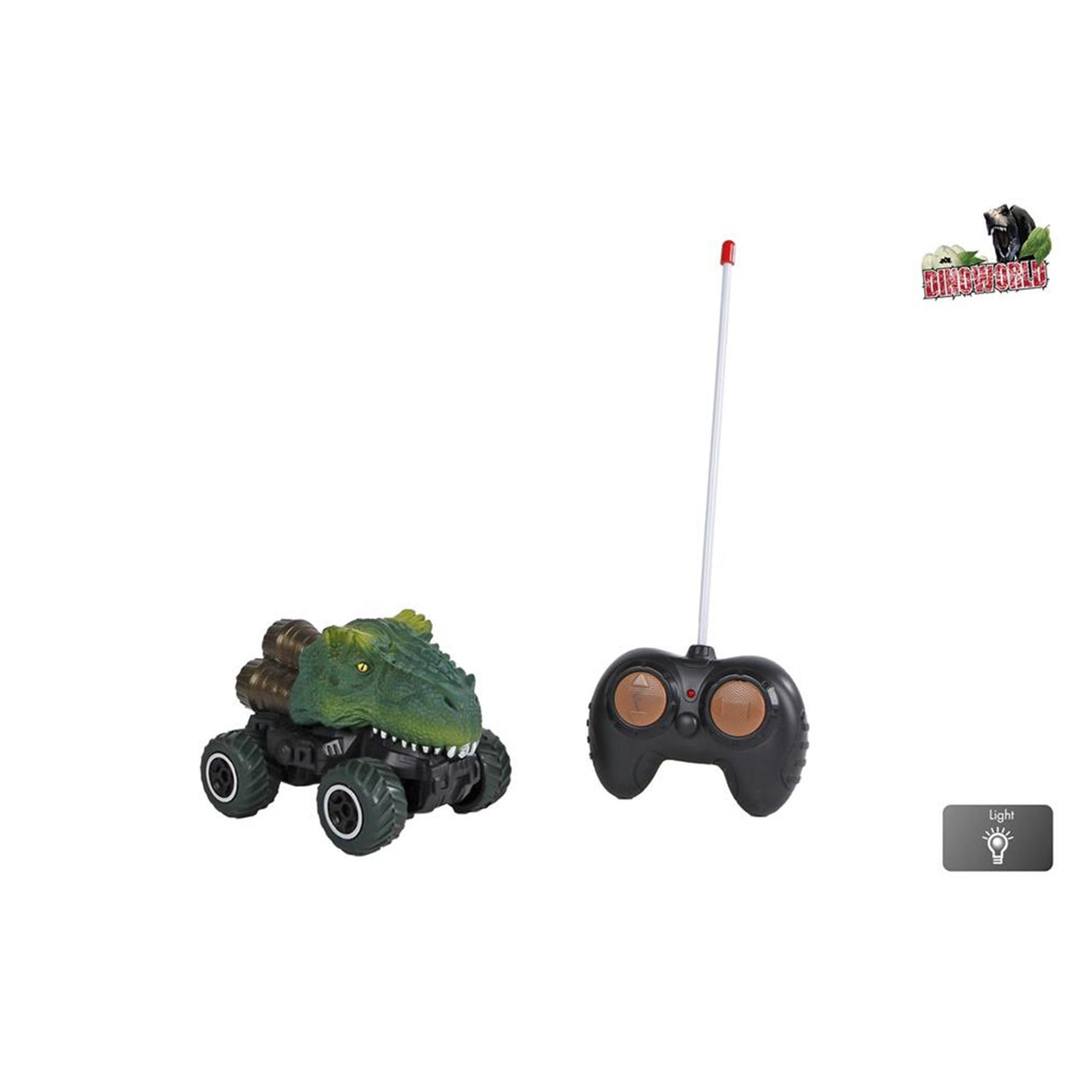 RC DinoWorld Dinosaurus RC Controllable Auto mit Licht, 12,5 cm