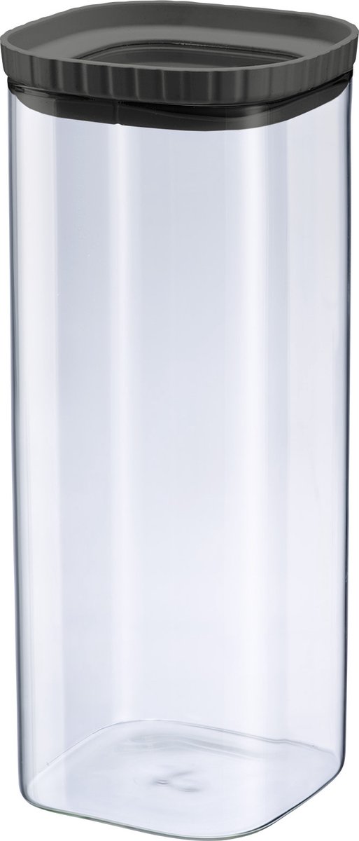 Westmark Glasdose mit Silikondeckel – praktische Vorratsdose mit Deckel, ideal zum Aufbewahren von Nudeln, Gewürzen, Tee, Süßigkeiten, uvm., quadratisch, stapelbar – 2.230 ml