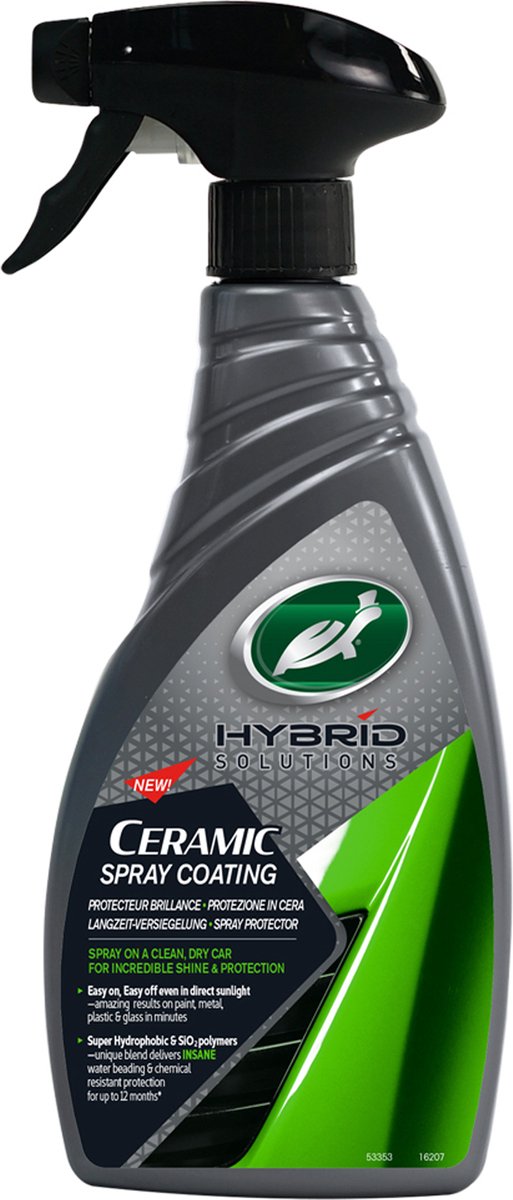 Turtle Wax HS-Keramikwachsbeschichtung – bietet wasserabweisenden und keramischen Schutz – hält Oberflächen länger sauber – 500 ml