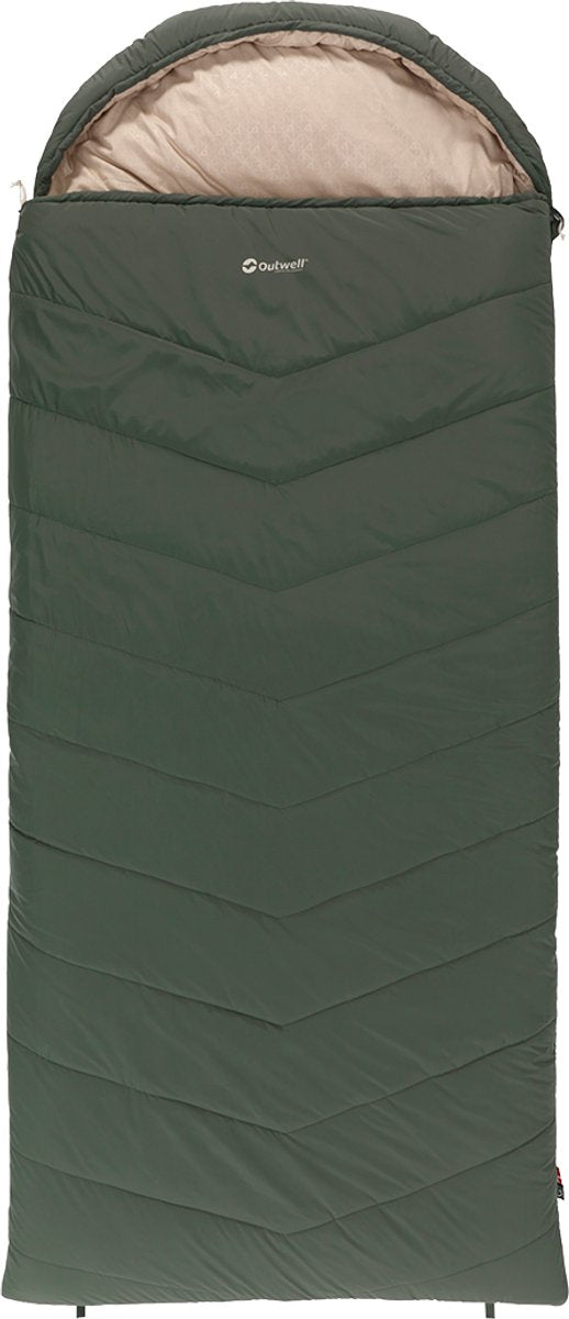 Outwell Caldera Lux XL grüne Schlafsackdecke Modell +8 C 220 x 100 cm