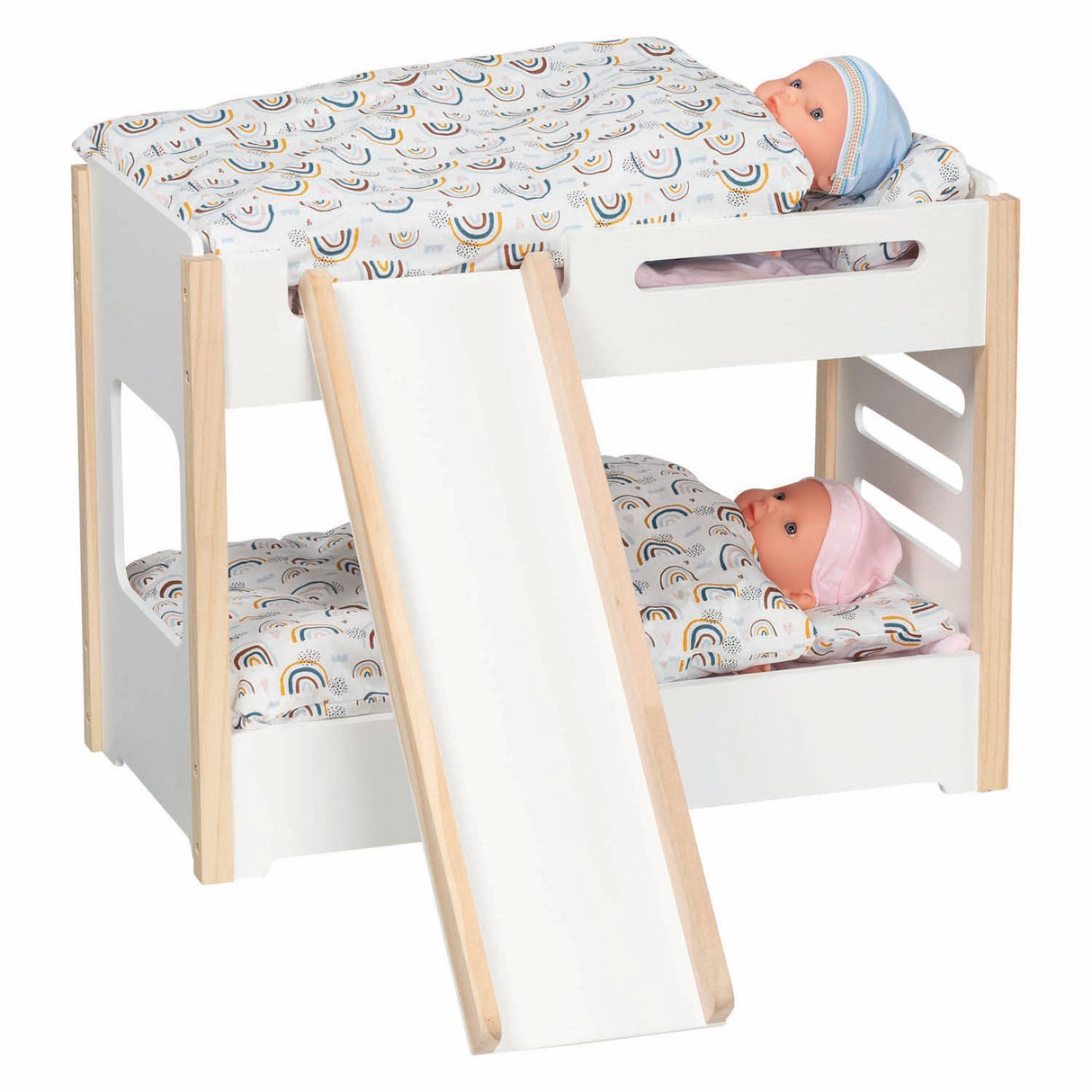 Goki Puppen-Etagenbett aus Holz mit Rutsche