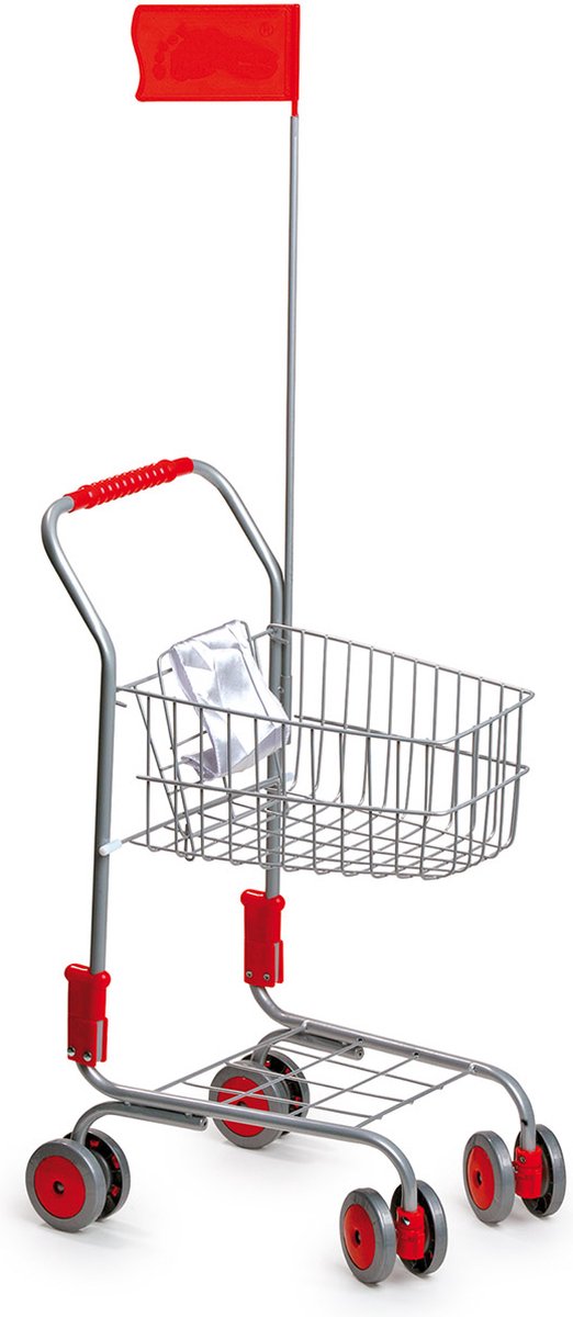 Kleiner Fuß - Einkaufswagen mit Puppensitz und Flagge