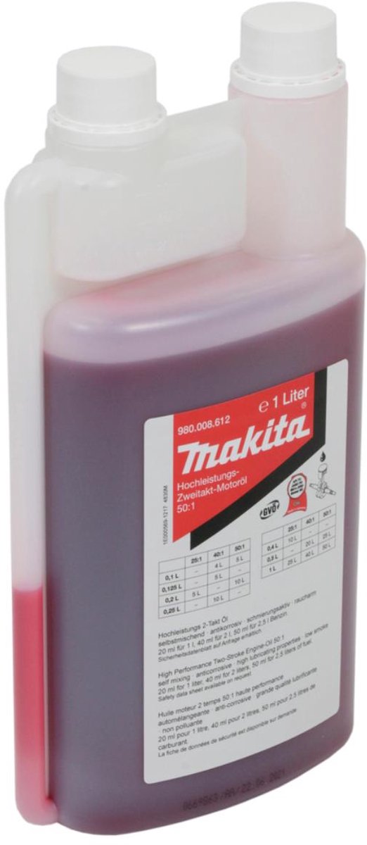 Makita hoogwaardige 2-takt motorolie 1 l doseerfles - 980008612