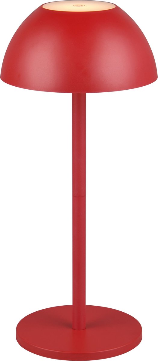 Rl lebe deine Lichtrealität Ricardo - Tischleuchte - rot - inkl. 1x SMD 1,7 W - 4-Stufen-Touch - USB-Anschluss - Beleuchtung auf und ab - Batteriebetrieb - Außenbeleuchtung - IP54