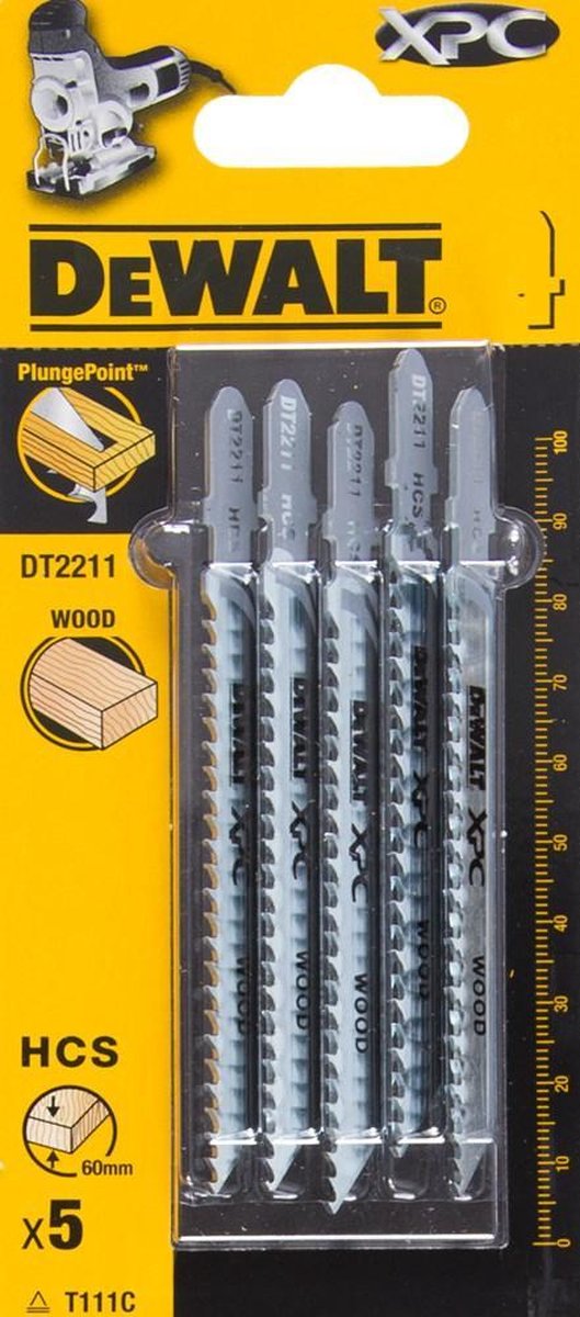 Dewalt dt2211-qz – Holz-Stichsägeblätter – 100 mm – Plunge Point™ – Bimetall