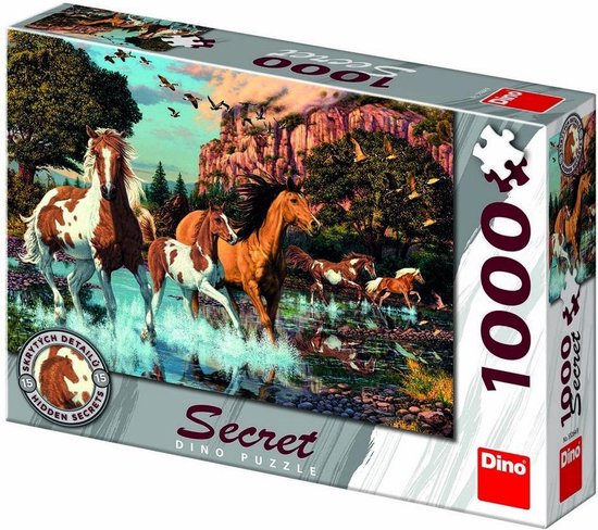 Dinotoys Dino-Puzzle mit geheimen Pferden – 1000 Teile