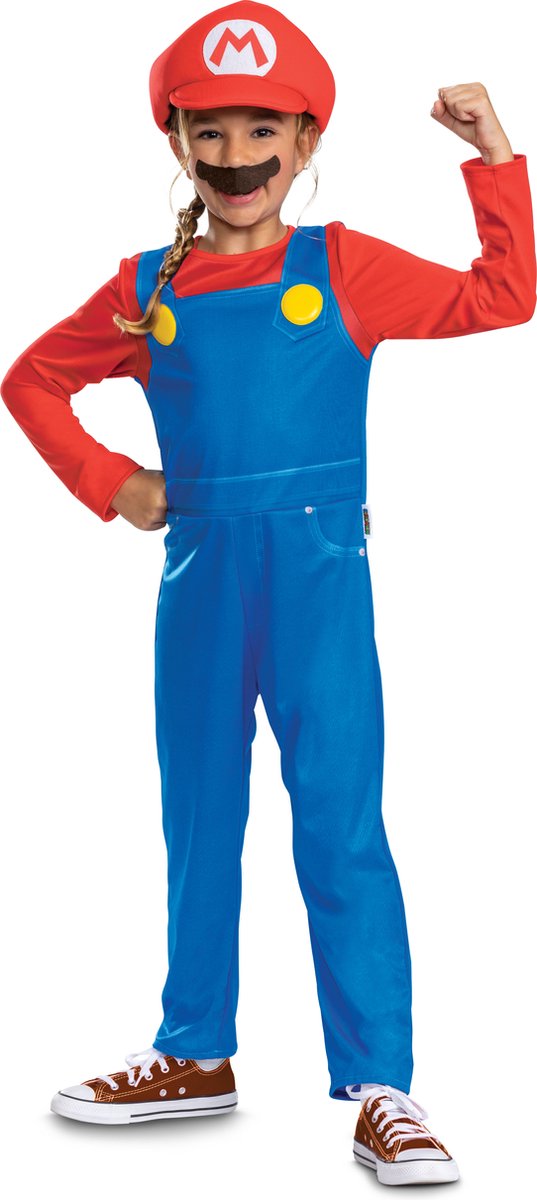 Verkleidung Nintendo – Super Mario Bros, Mario Elevated Fancy Dress Up, Größe M (7–8 Jahre), Kind