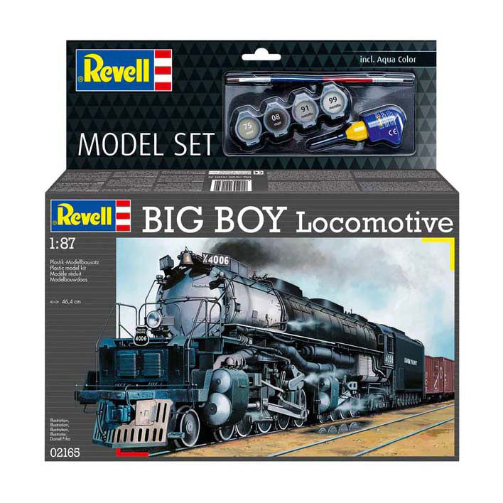 Revell Modellbausatz - Big Boy Lokomotive 1:87 - 233 Teile - inkl. Grundfarben