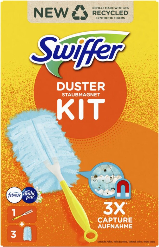 Swiffer Duster Staubtücher Starterset + 3 Febreze-Nachfüllungen