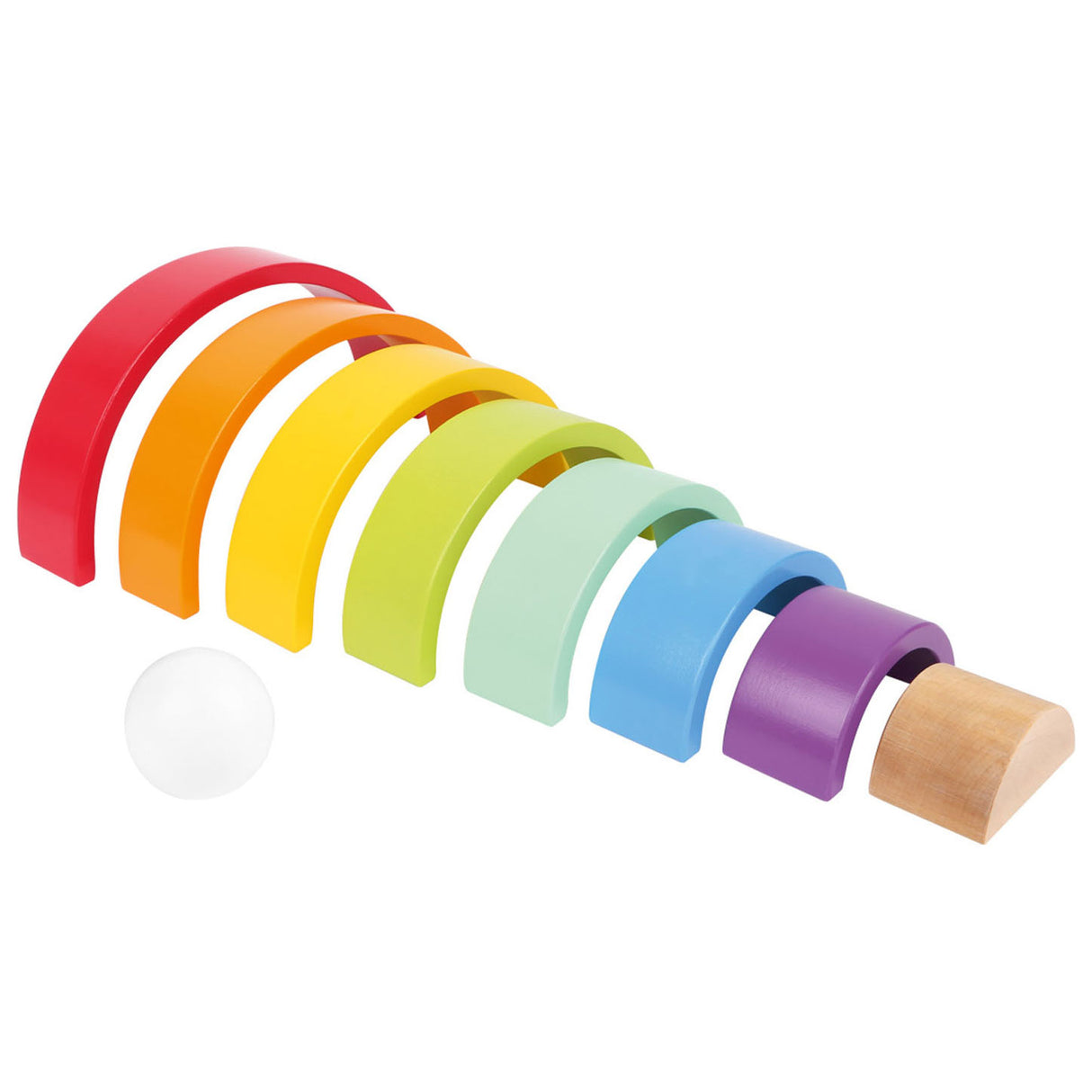 Kleiner Fuß - Holzbausteine Regenbogen, 9dlg.
