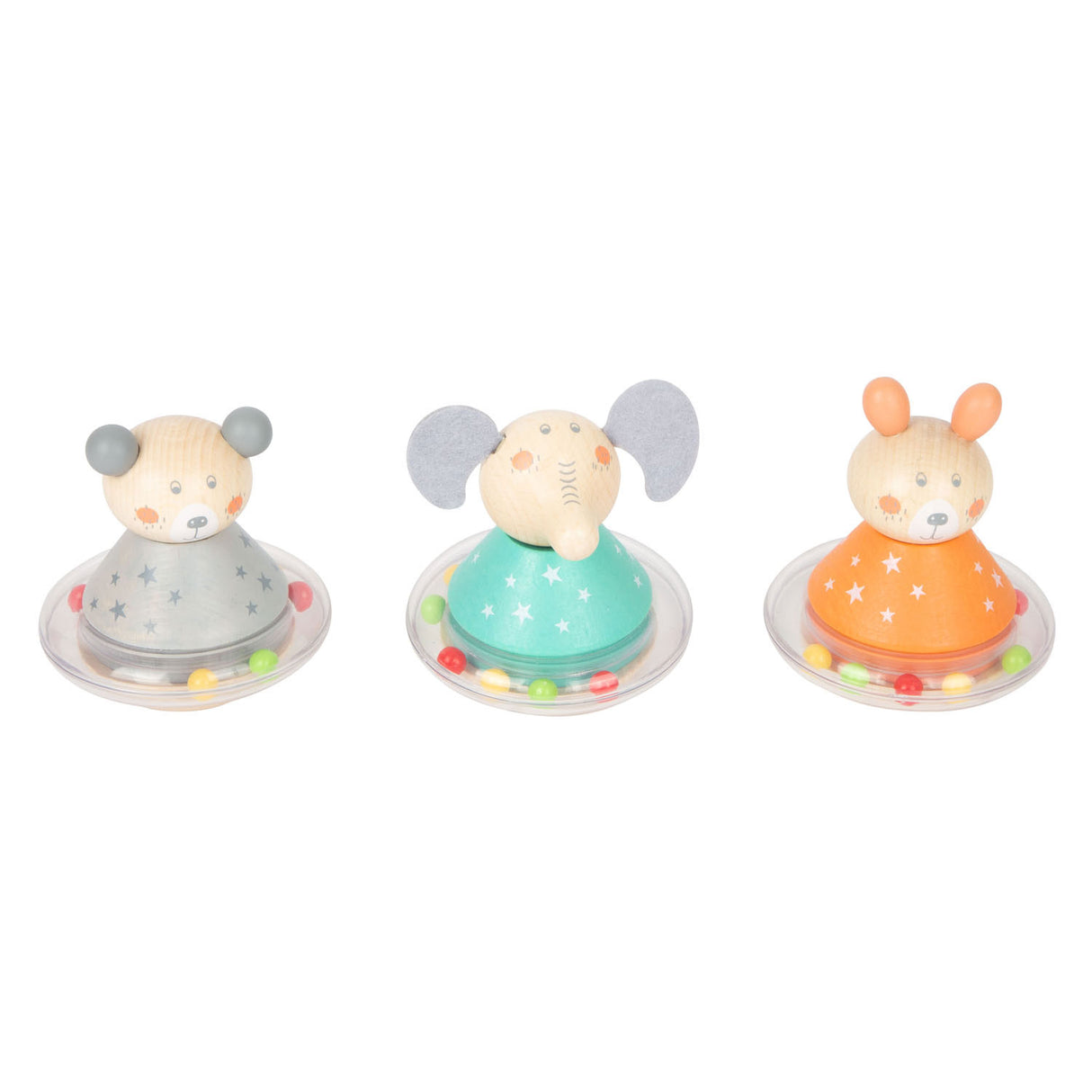 Kleiner Fuß – Rasselbär aus Holz, pro Stück