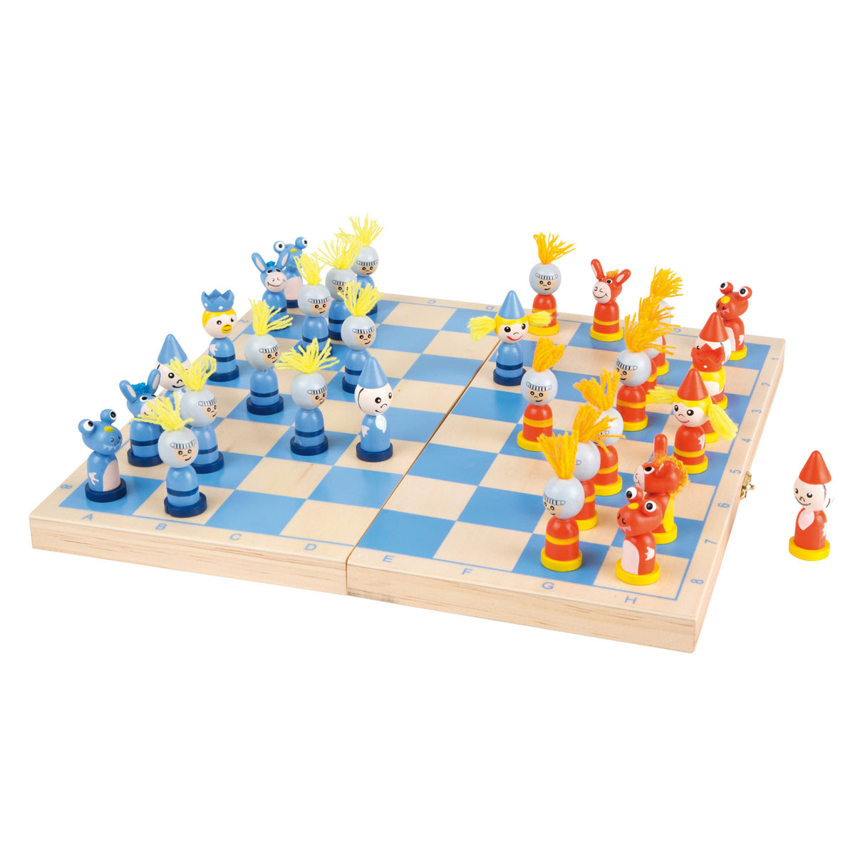 Kleine Fußhölzernschachspiel Ritter