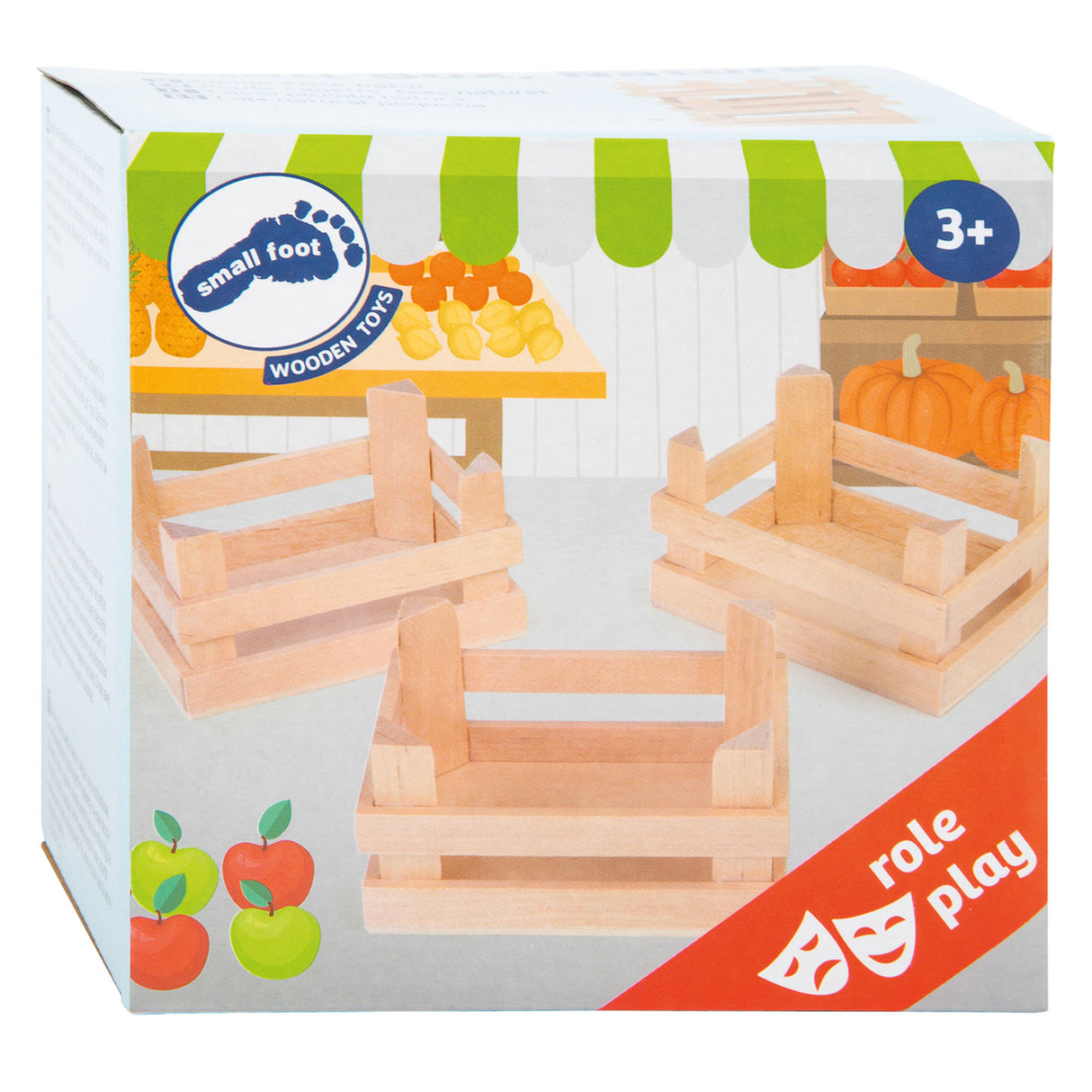 Small Foot - kleine Holzkisten 10x8x5,5cm, 3er-Set