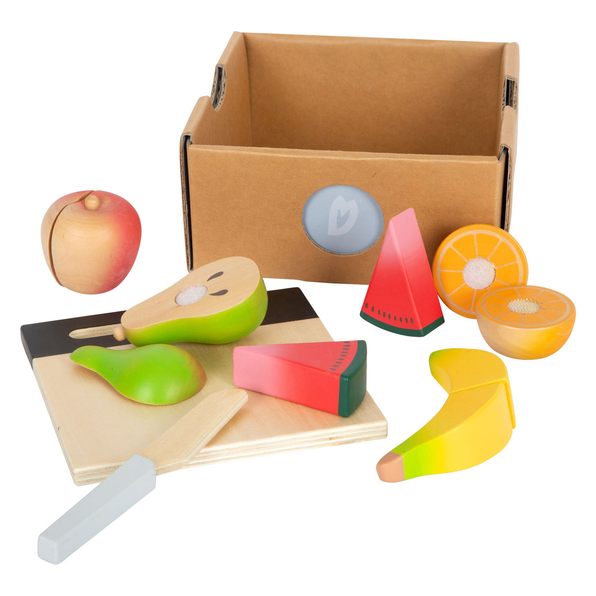 Small Foot - Schneide- und Spiel-Früchte-Set aus Holz, 13-teilig.