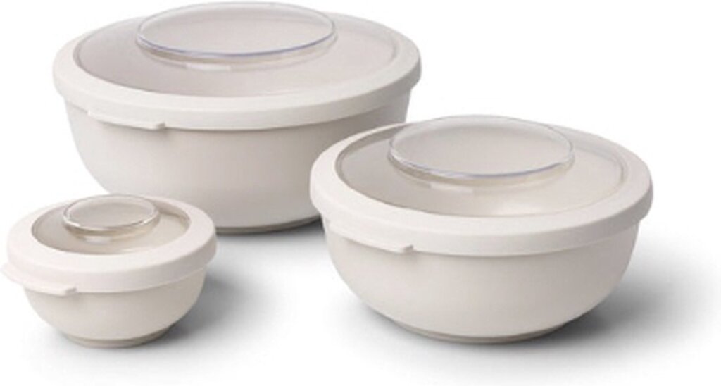 Amuse Life Bowl Lunchbox, kompakter Lebensmittelbehälter mit Tritan-Deckel, 500 ml, Grau