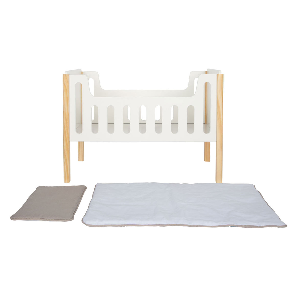Kleiner Fuß - Holzpuppenbett kleine Knopf