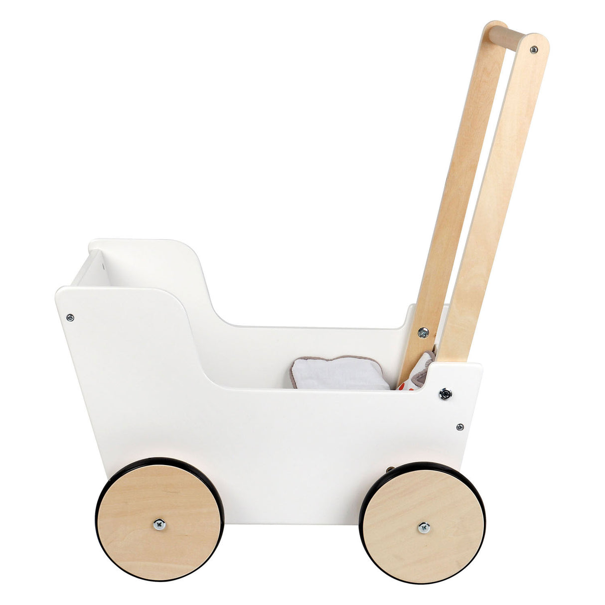Kleiner Fuß - Holzschubpuppenanhänger kleiner Knopf