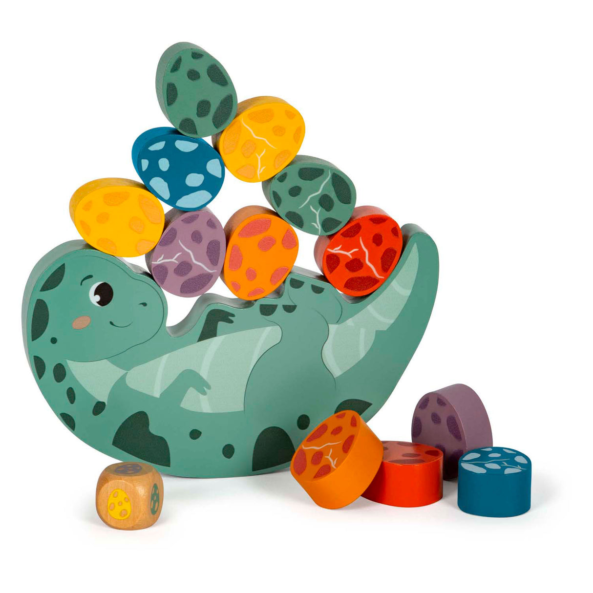Small Foot - Balancespiel Dino aus Holz, 14-tlg.