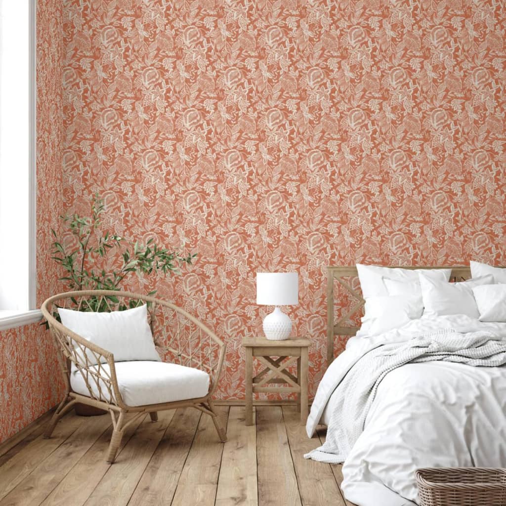 Niederländische Wandverkleidung Wallpaper Mae Oranje und Beige