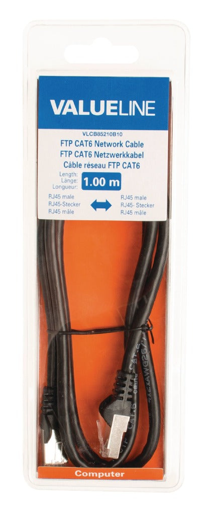 Valueline vlcb85210b10 Cat6 F UTP Netzwerkkabel RJ45 (8 8) männlich – RJ45 (8 8) männlich 1,00 m schwarz