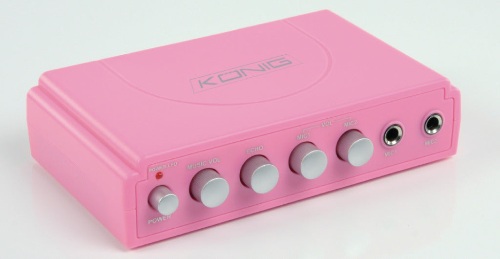 K ouml;nig König hav-km11p Karaoke-Mixer rosa