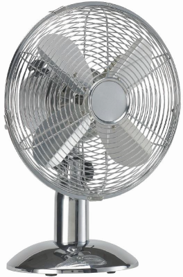 HQ KN-MTF12 Tischventilator 30 cm 35 W Chromsilber