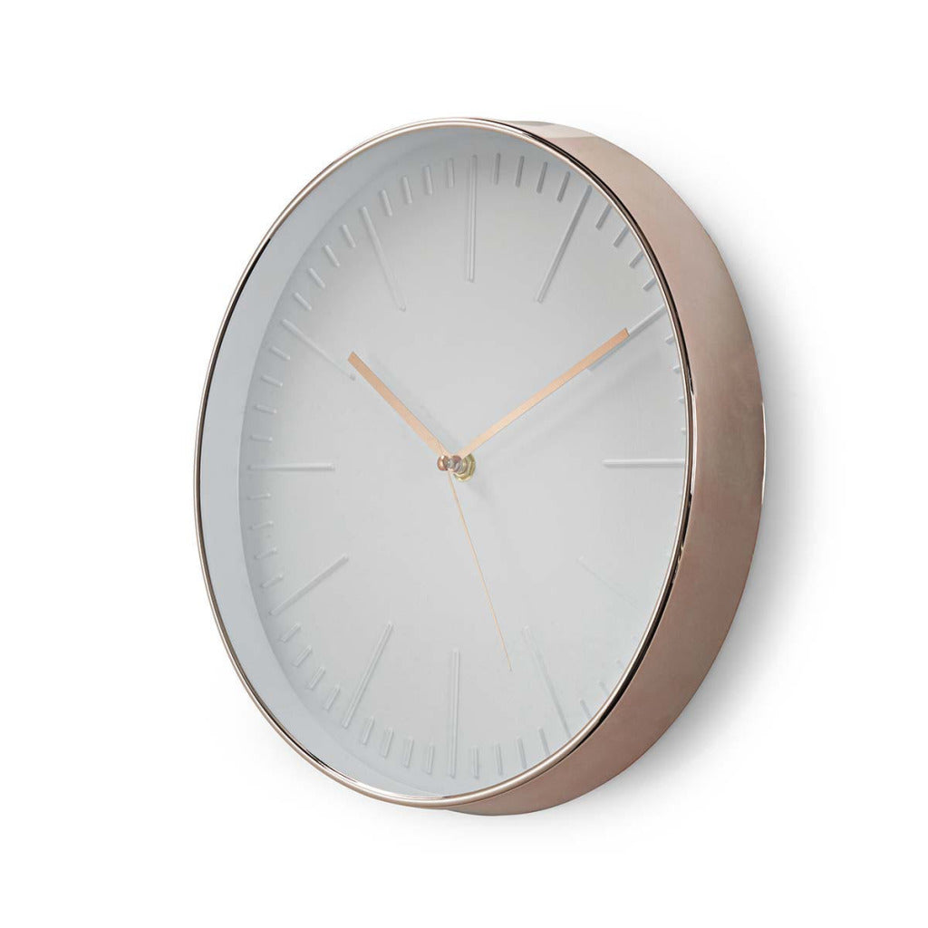 Nedis clwa013pc30re runde Wanduhr Durchmesser 30 cm Weiß Roségold