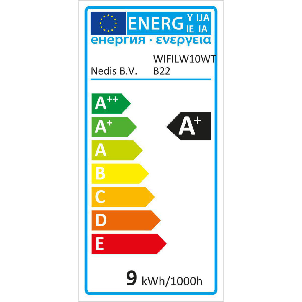 Nedis wifilw10wtb22 Wi-Fi Smart LED-Glühbirne warm bis kaltweiß B22