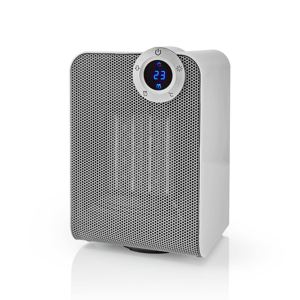 Nedis wififnh20cwt intelligenter Heizlüfter mit Wi-Fi-Kompaktthermostatoszillation 1800 W weiß