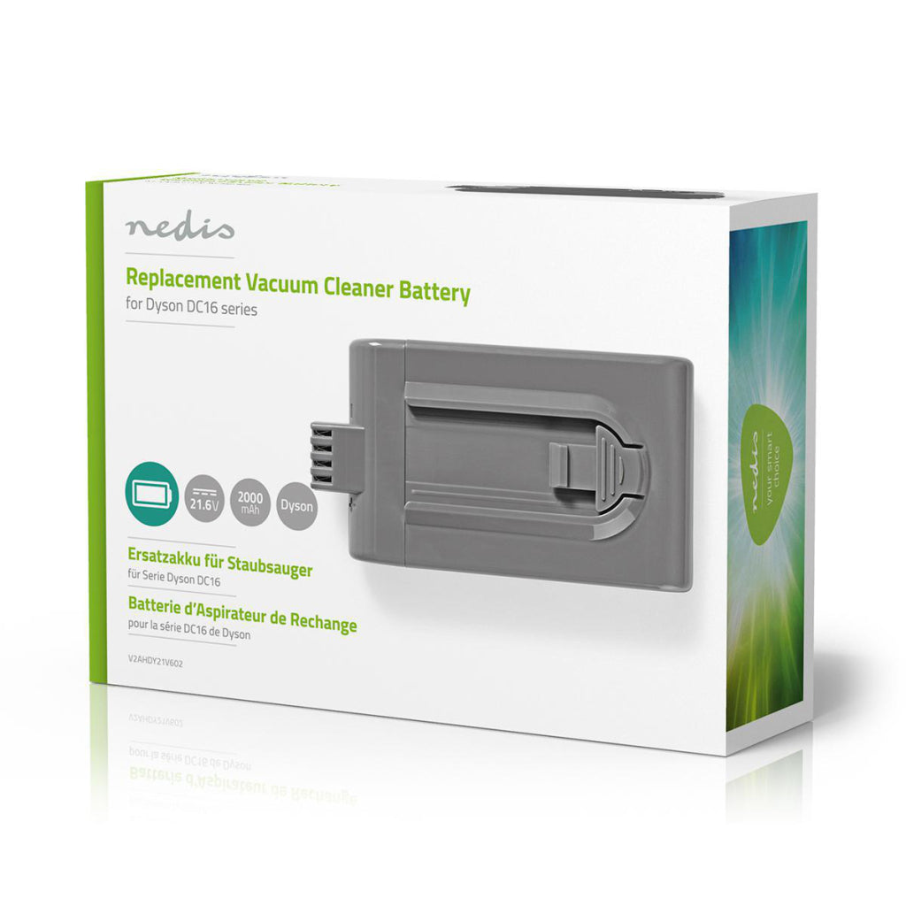 Nedis V2AHDY21V602 Staubsauger-Akku, Li-Ion, 21,6 V, 2 Ah, 43,2 Wh, Ersatz für Dyson DC16-Serie