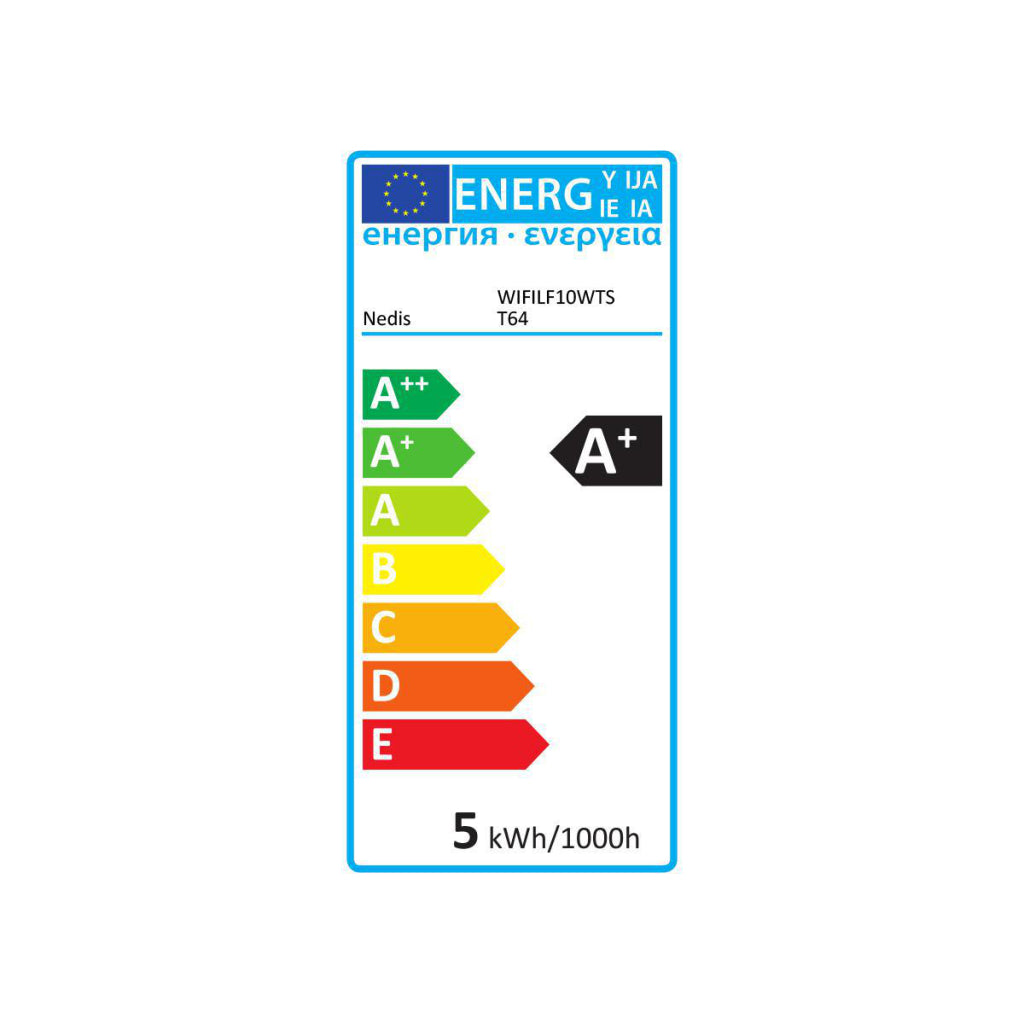 Nedis wifilf10wtst64 Wi-Fi Smart LED-Glühlampe E27 ST64 5 W 500 lm