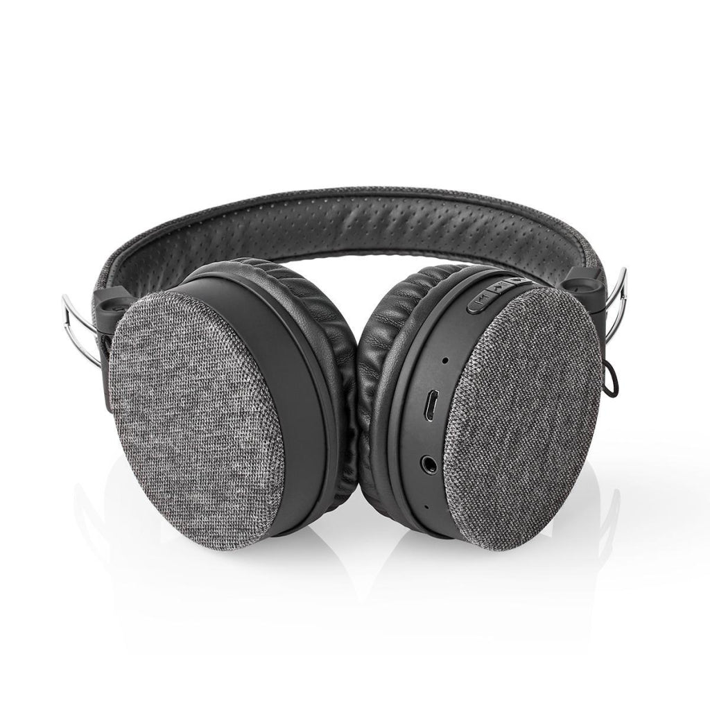 Nedis FSHP250AT Bluetooth®-Kopfhörer mit gewebtem Stoff überzogenem On-Ear | 18 Stunden Wiedergabezeit Anthrazitschwarz