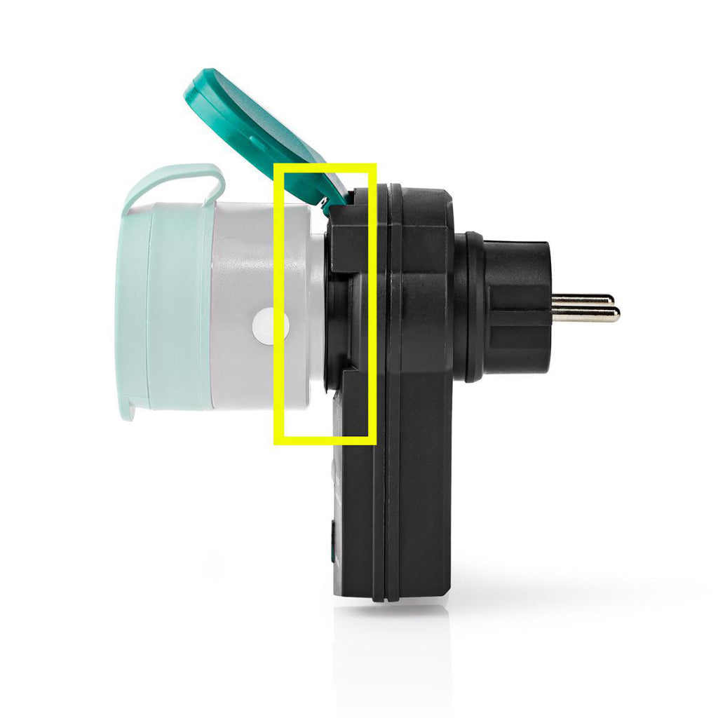 Nedis RFPOM120FBK RF Smart Plug Outdoor IP44 On Off RF Mesh Range Extender Schuko Typ F 3680 W