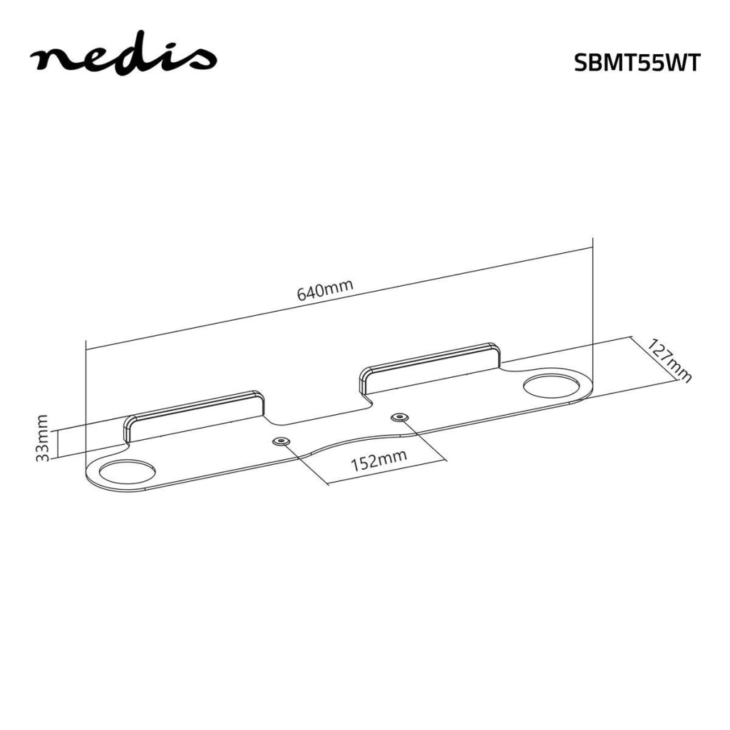 Nedis SBMT55WT Soundbar-Wandhalterung für Sonos® Beam max. 5 kg