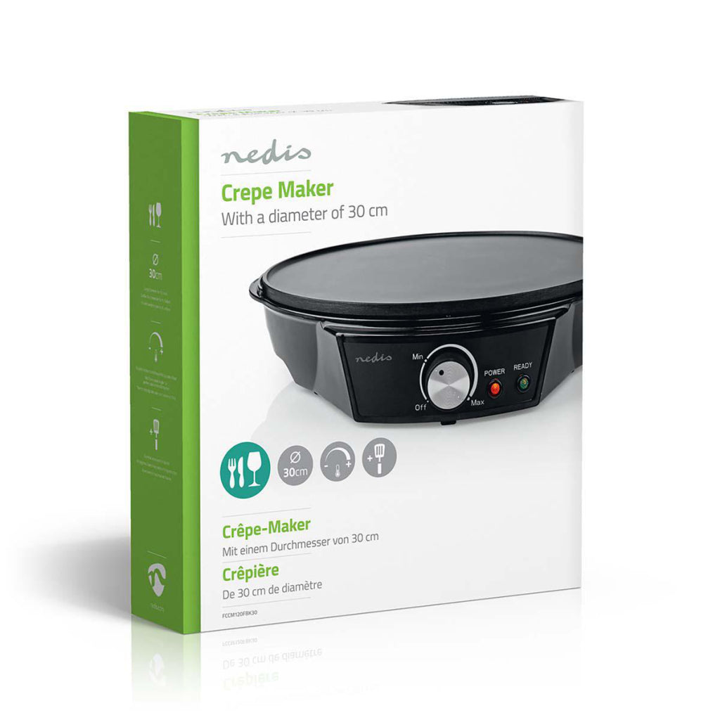 Nedis FCCM120FBK30 Cr ecirc;pes Maker 30 cm Schwarz