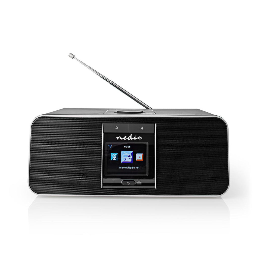 Nedis RDIN5005BK Internetradio 42 W Dab+ FM Bluetooth® Fernbedienung Schwarz Silber