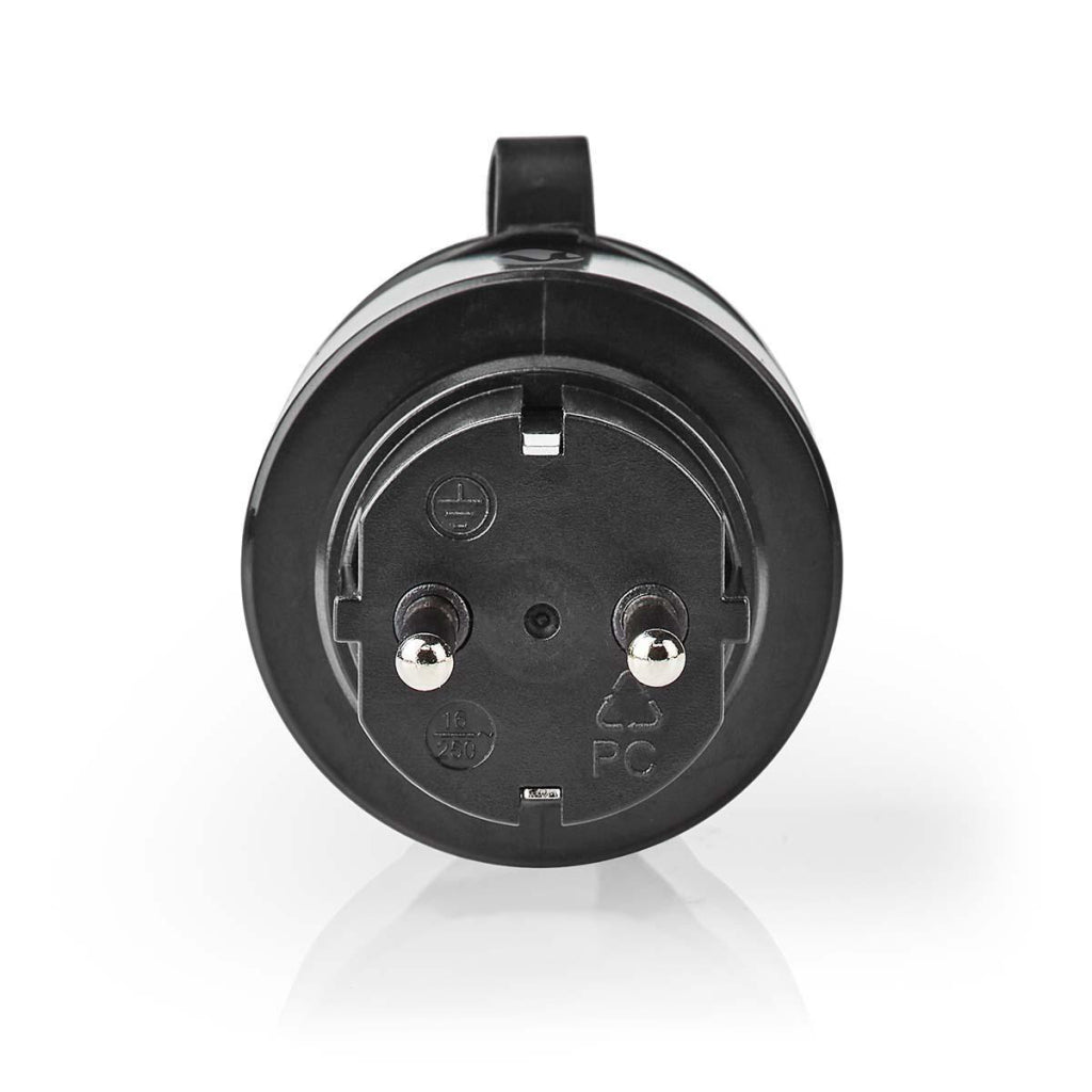 Nedis wifipo110fbk smartlife smart plug wifi ip44 3680w schwarz