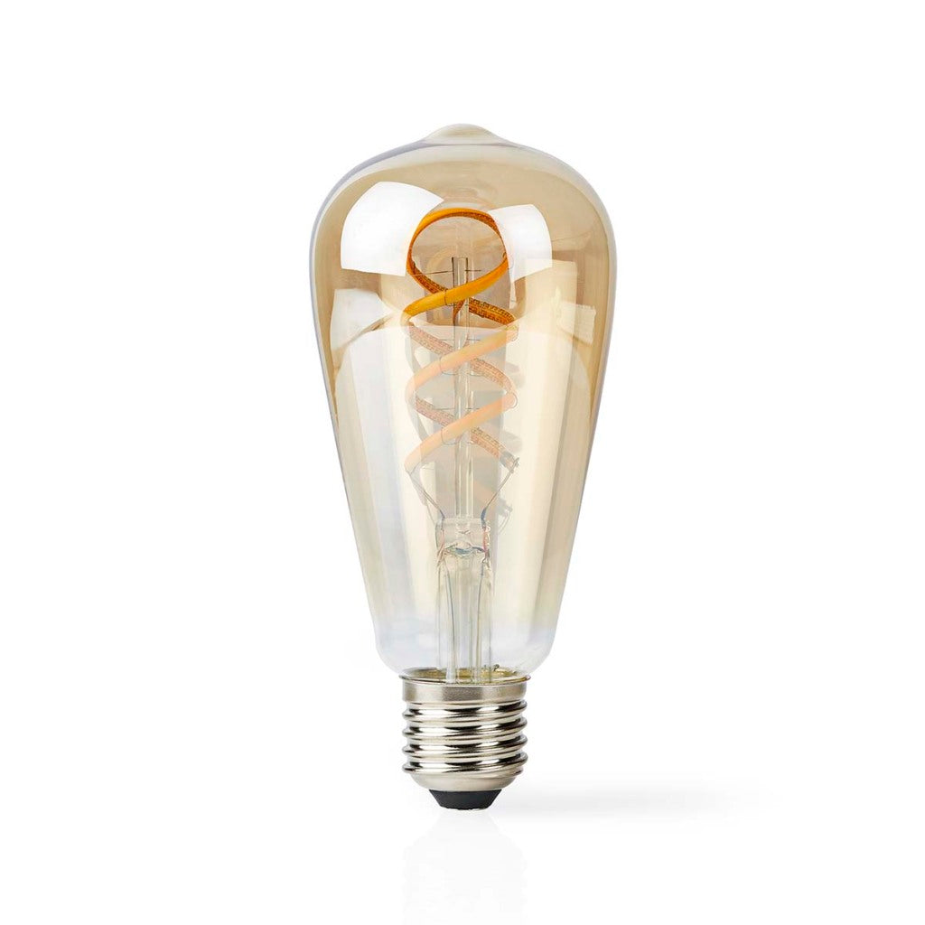 Nedis Wi-Fi LRT10ST64 SmartLife LED-Glühlampe, WLAN, E27, 360 lm, 4,9 W, warm bis kaltweiß, 1800–6500 K, Glas, Android Trade; ios st64